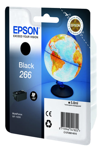 Epson Globe Singlepack Black 266 ink cartridge Epson Globe Singlepack Black 266 ink cartridge